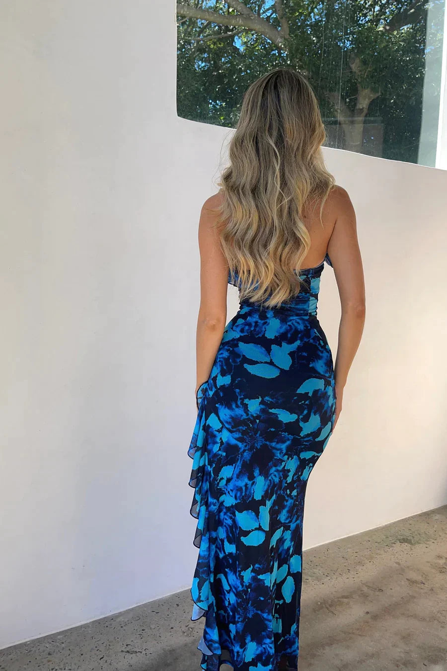 Haley - Blue Floral Dress